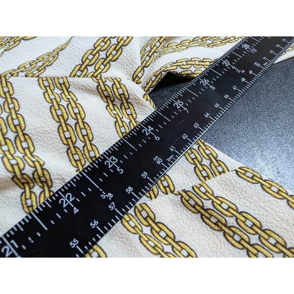 Michael Kors Women's Size 2X Chain Link Print Designer Tunic Blouse Shirt Top - Picture 12 of 13